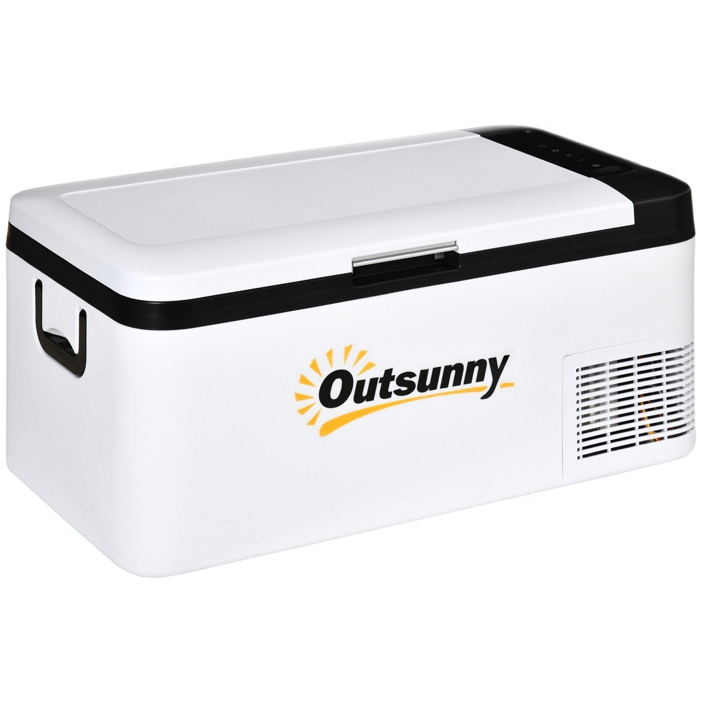 18L Portable 12V Car Refrigerator with Compressor Cooling - Black