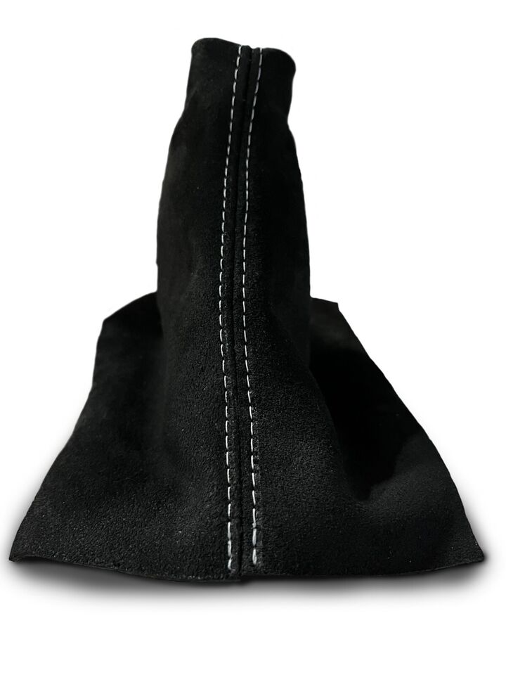 2005-2009 Ford Mustang GT Convertible Coupe V8 White Stitch Suede MANUAL Shift Boot Cover