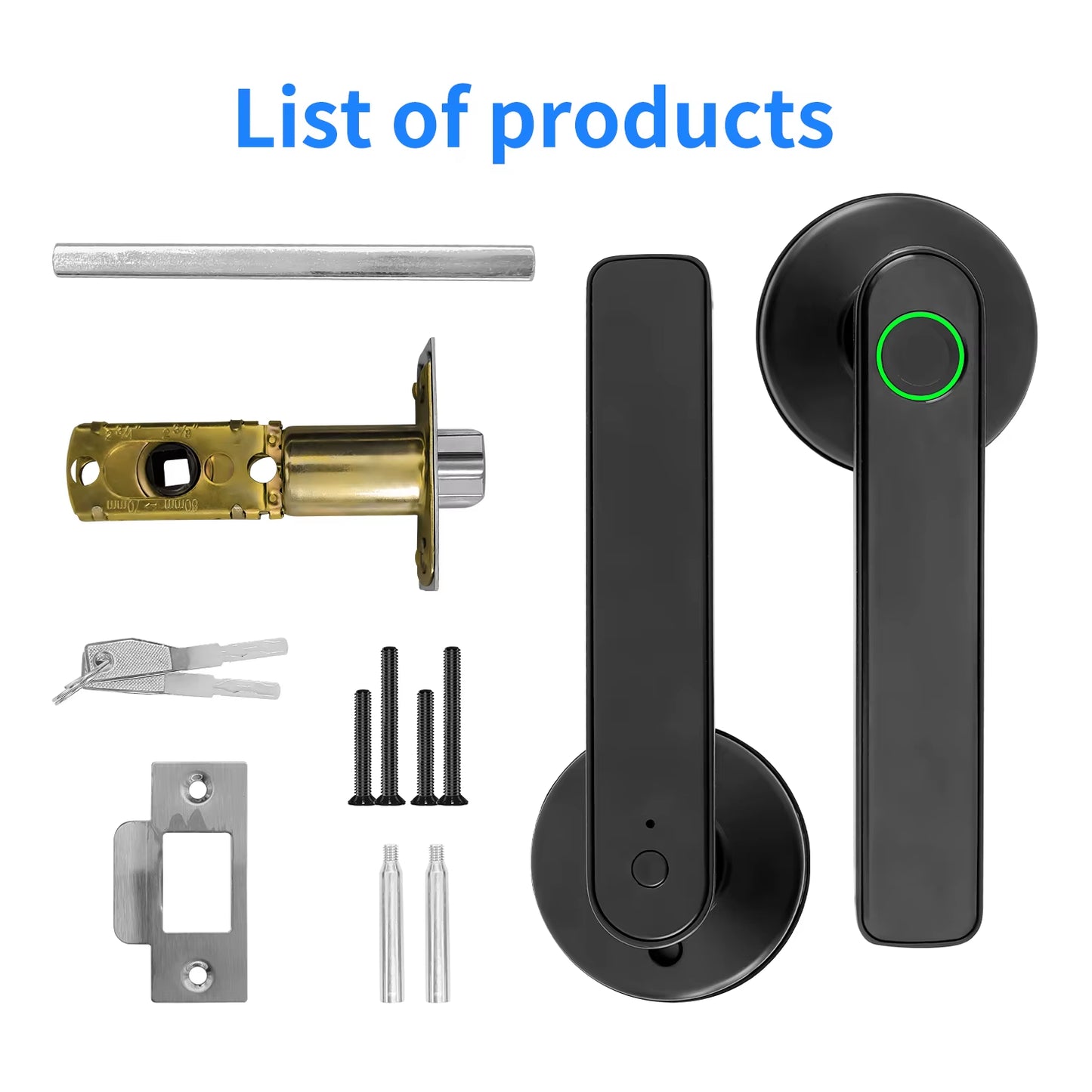 Tuya 5-In-1 Door Lock Smart Home Products Fingerprint Locks Remote Control App Unlock Support Password IC Card Key Unlock