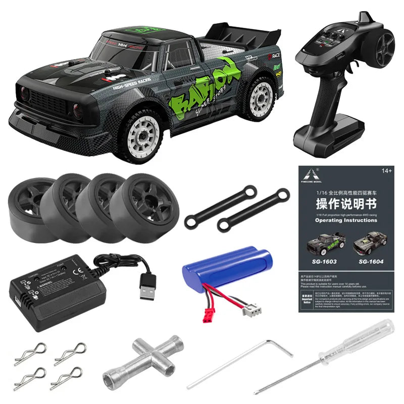 High-Speed 1/16 RC Drift Car - 2.4GHz Brushless 4WD Fun-6