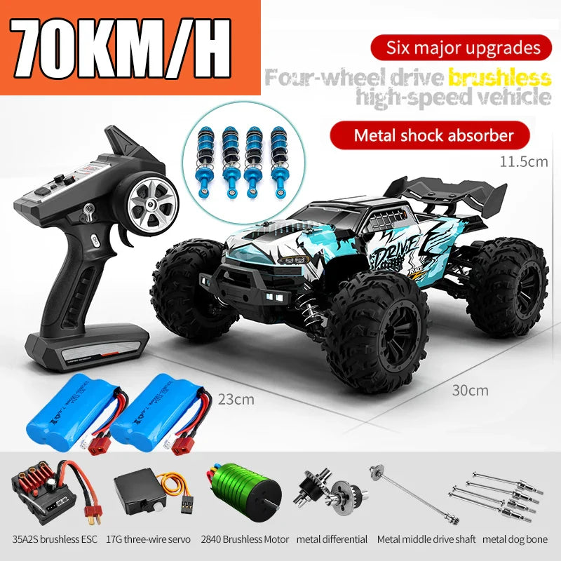 High-Speed 4WD RC Drift Truck with LED Lights-0