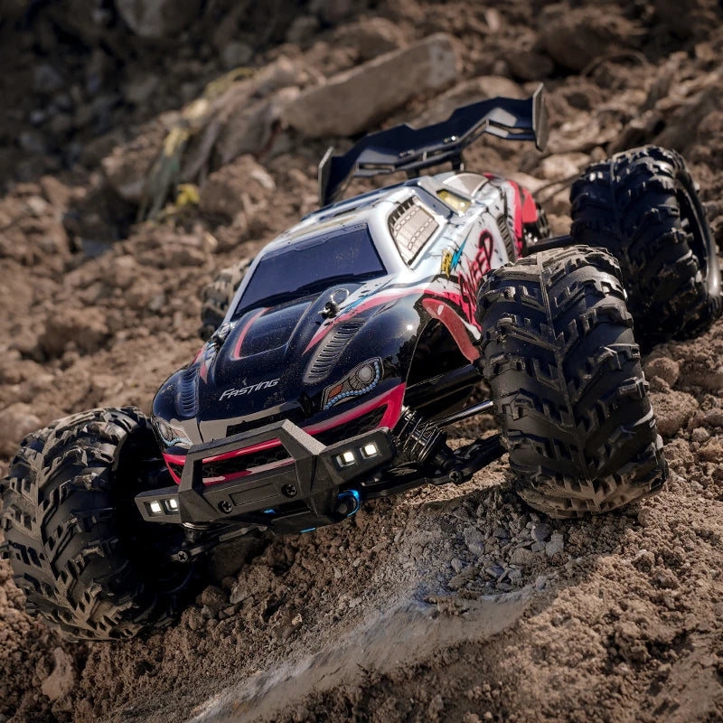 High-Speed 4WD RC Drift Truck with LED Lights-2