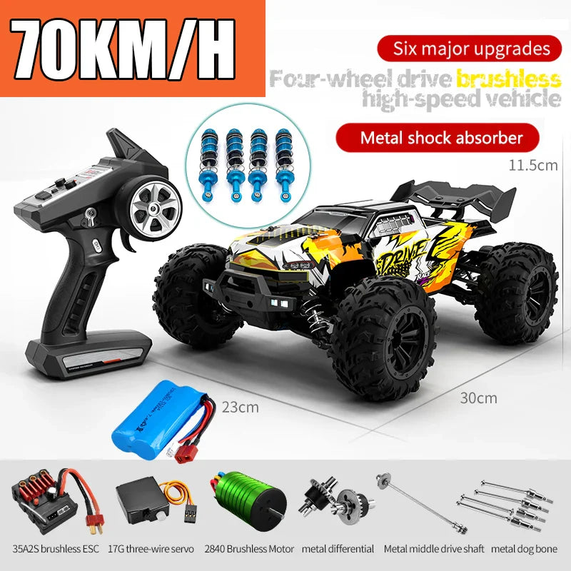 High-Speed 4WD RC Drift Truck with LED Lights-10