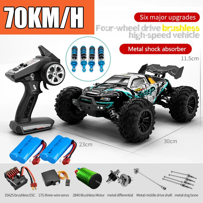 High-Speed 4WD RC Drift Truck with LED Lights-16