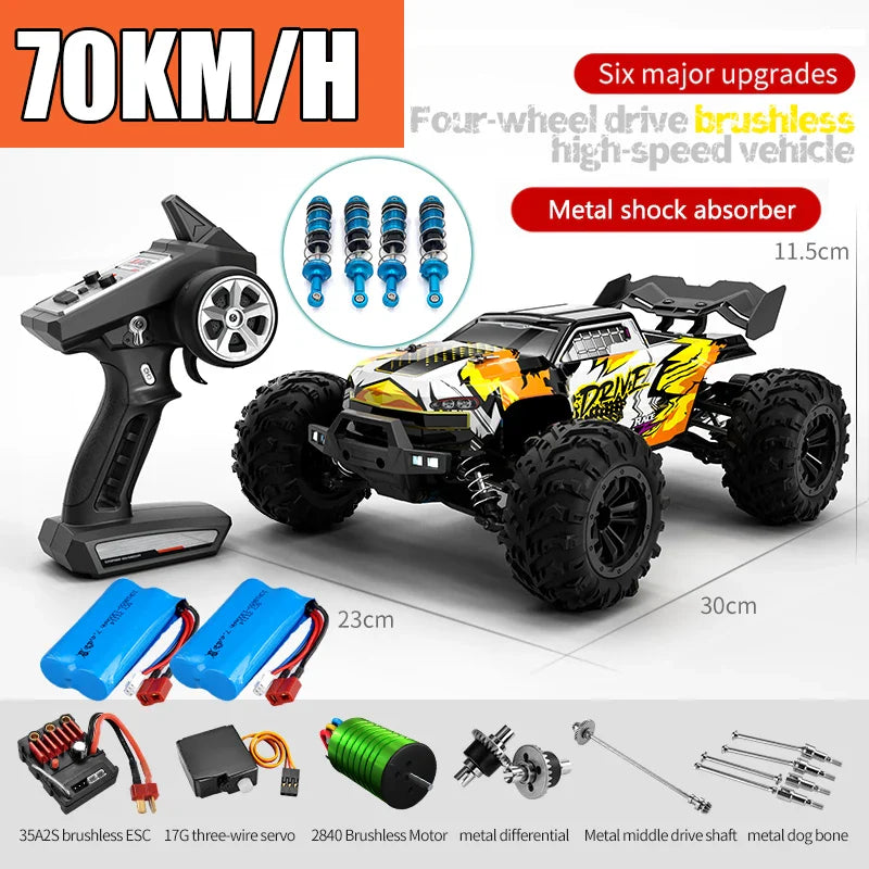 High-Speed 4WD RC Drift Truck with LED Lights-12
