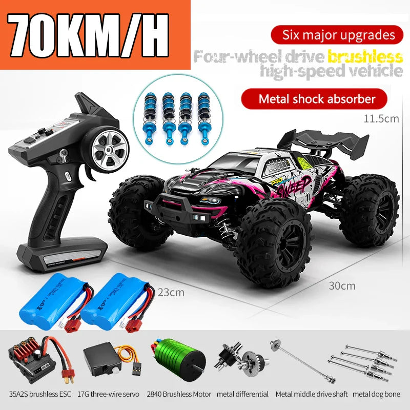 High-Speed 4WD RC Drift Truck with LED Lights-18