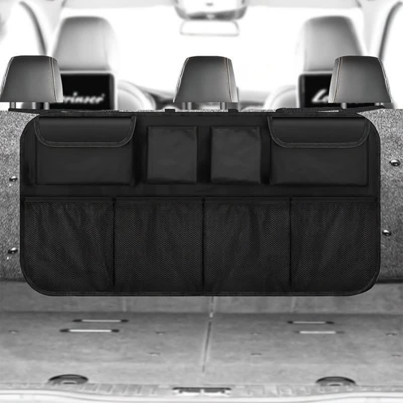 NNEDSZ Multifunctional Car Backseat Organizer, Hanging Storage Bag with Multiple Pockets for Car Essentials – 88x46cm
