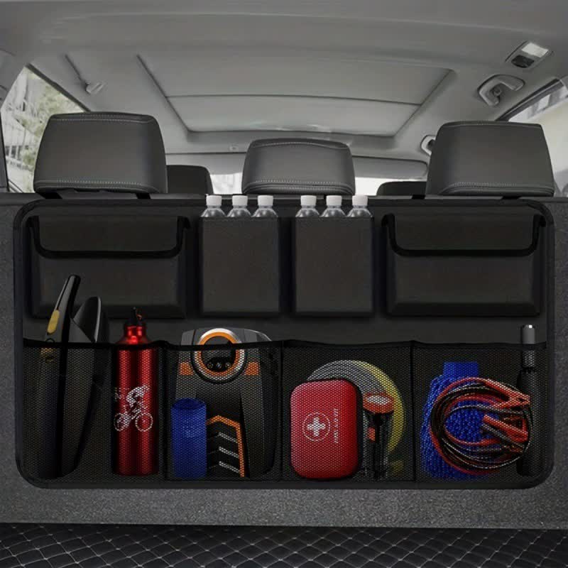 NNEDSZ Multifunctional Car Backseat Organizer, Hanging Storage Bag with Multiple Pockets for Car Essentials – 88x46cm