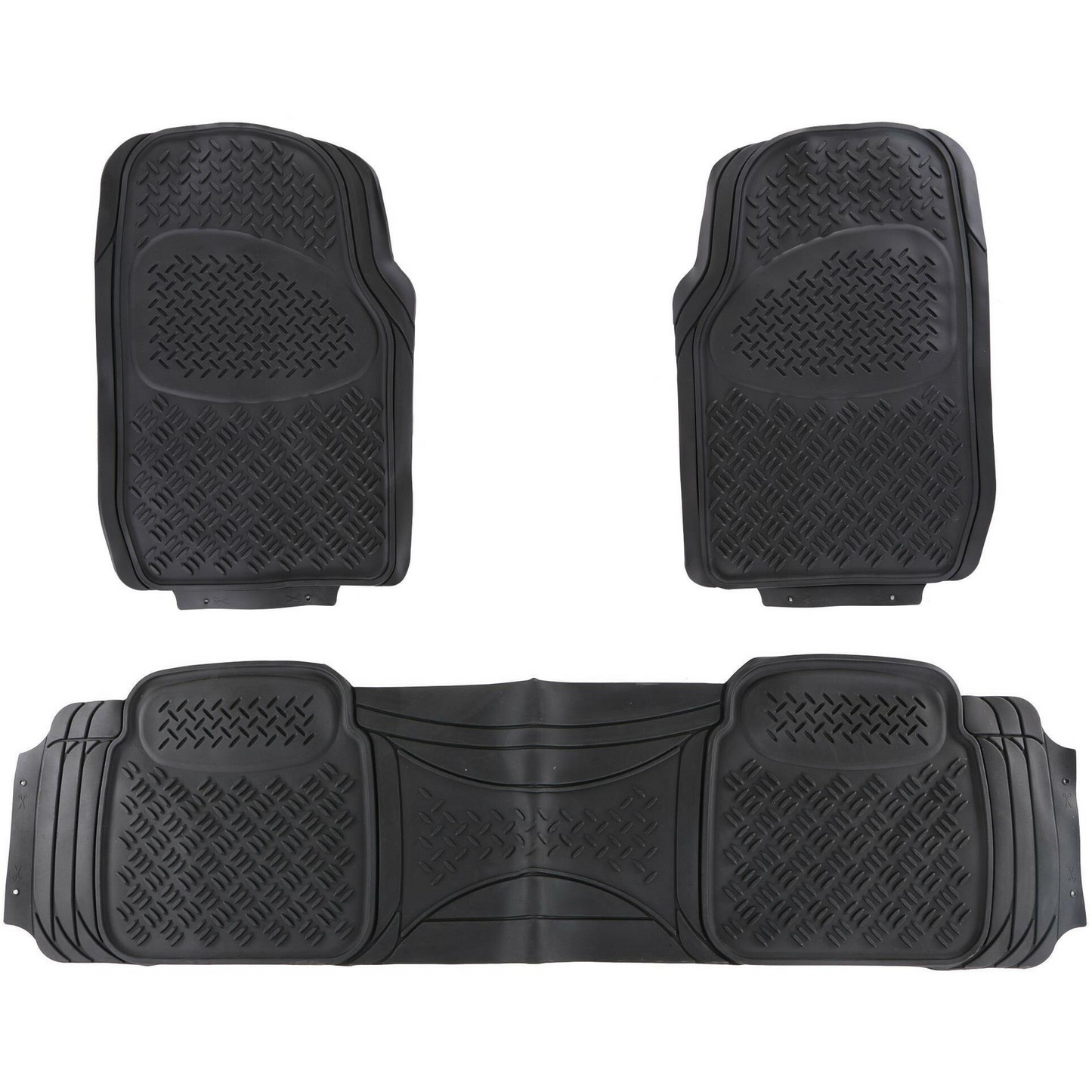 SIXTOL Universal rubber car mats Car Mat UniSet 2, complete, 3 pcs (SX1065)