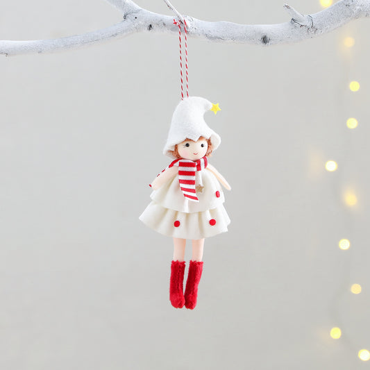 Christmas Cake Dress Girl Doll Angel Pendant - Winter dream
