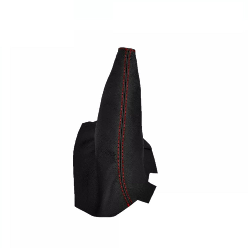 For Chevy Corvette C6 2005-2013 Genuine Leather Parking Brake Boot Cover In Red Stitch