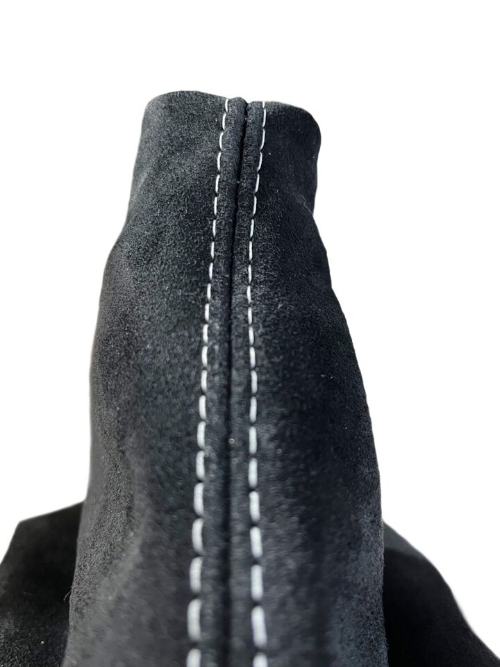 2005-2009 Ford Mustang GT Convertible Coupe V8 White Stitch Suede MANUAL Shift Boot Cover