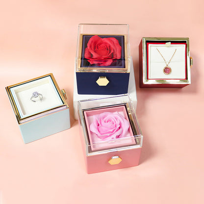 Rotating Soap Flower Rose Gift Box – Creative Jewelry Packaging by Winter dream