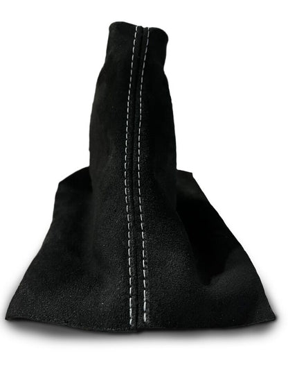 2005-2009 Ford Mustang GT Convertible Coupe V8 White Stitch Suede MANUAL Shift Boot Cover