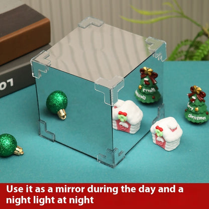 Christmas DIY Decorations Mirror And LED Cube Lamp – Magical Holiday Creations by Winter dream