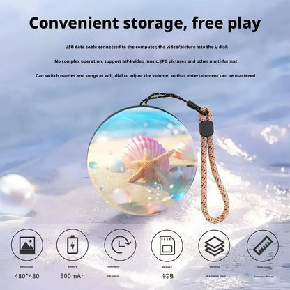 3D Video Kristal Küre: Kişiselleştirilebilir Anı Sanatı ve Elektronik Video Oynatıcı - Winter dream