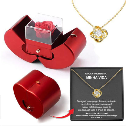 Fashion Jewelry Box Red Apple Christmas Gift Necklace – Handcrafted Luxury by Winter dream