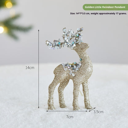 Christmas Sequined Flocking Elk Decoration
