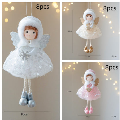 Christmas Winter Mesh Angel Big Eyes Girl Pendant