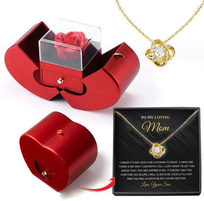 Fashion Jewelry Box Red Apple Christmas Gift Necklace – Handcrafted Luxury by Winter dream