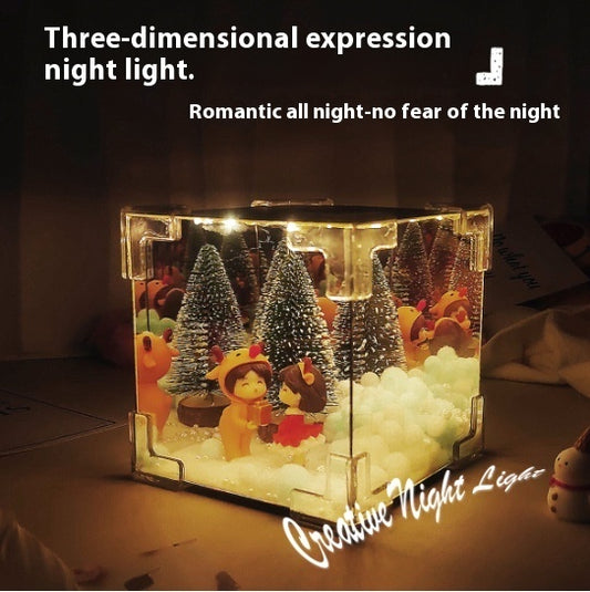 Christmas DIY Decorations Mirror And LED Cube Lamp – Magical Holiday Creations by Winter dream