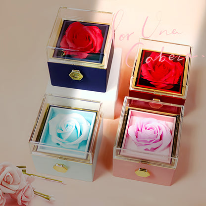 Rotating Soap Flower Rose Gift Box – Creative Jewelry Packaging by Winter dream