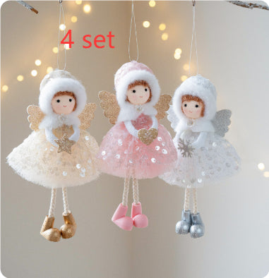 Christmas Winter Mesh Angel Big Eyes Girl Pendant
