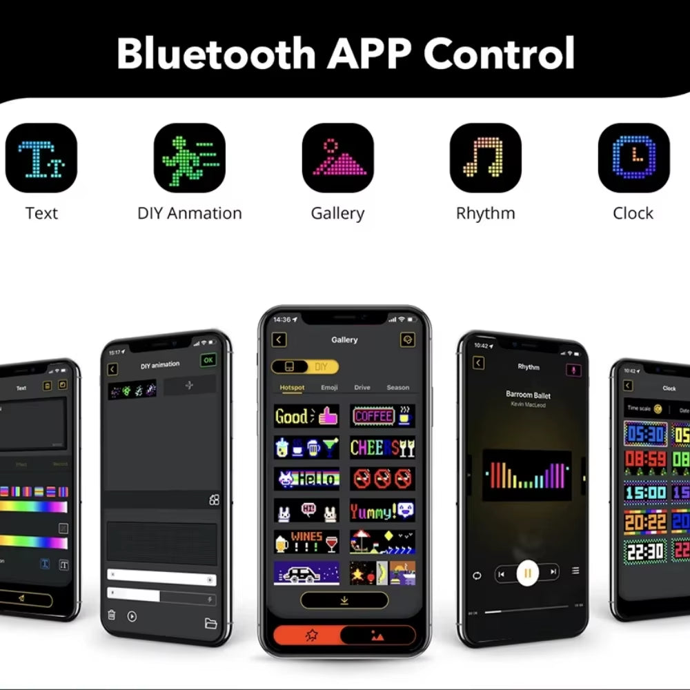 LED Matrix Pixel LED Display Screen Message Scrolling Sign Board Soft Flexible Advertising Light for Store Car Truck Devil Eye