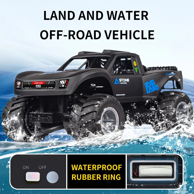 JJRC Q156 4WD Amphibious Stunt RC Car - Waterproof Fun-2