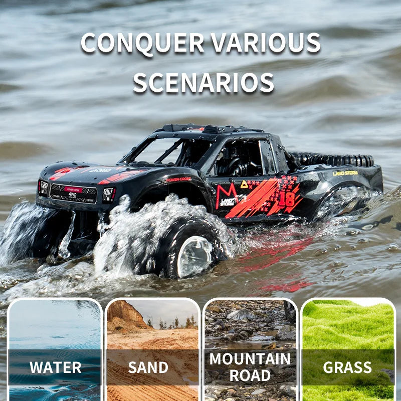 JJRC Q156 4WD Amphibious Stunt RC Car - Waterproof Fun-4