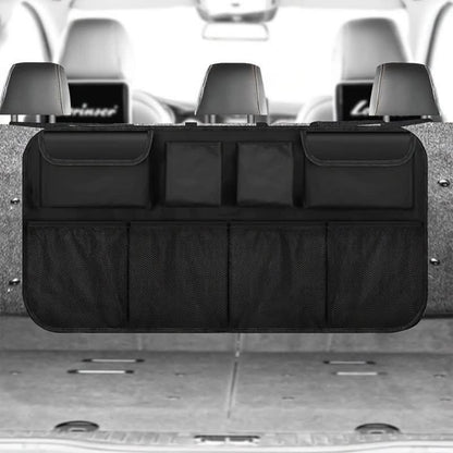 NNEDSZ Multifunctional Car Backseat Organizer, Hanging Storage Bag with Multiple Pockets for Car Essentials – 88x46cm