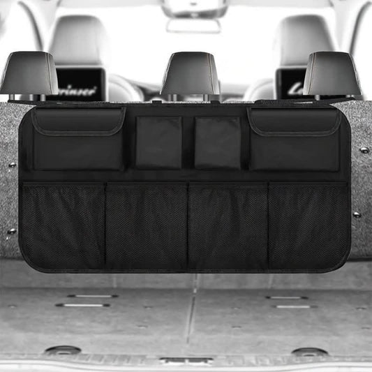 NNEDSZ Multifunctional Car Backseat Organizer, Hanging Storage Bag with Multiple Pockets for Car Essentials – 88x46cm
