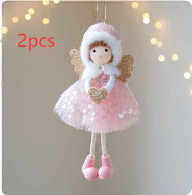Christmas Winter Mesh Angel Big Eyes Girl Pendant