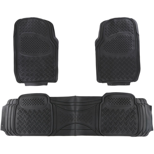 SIXTOL Universal rubber car mats Car Mat UniSet 2, complete, 3 pcs (SX1065)
