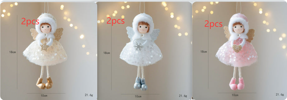 Christmas Winter Mesh Angel Big Eyes Girl Pendant