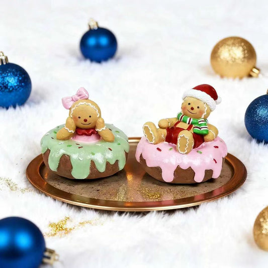 Hand Drawn Cartoon Resin Christmas Decorations Gingerbread Man