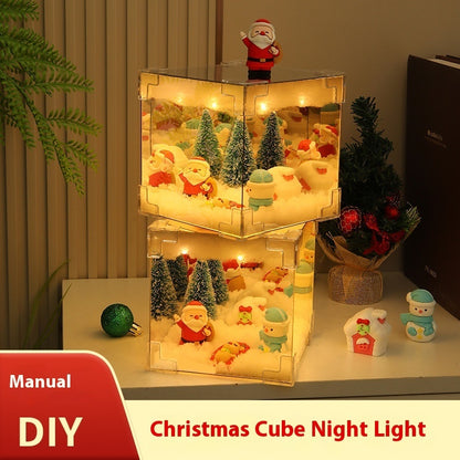 Christmas DIY Decorations Mirror And LED Cube Lamp – Magical Holiday Creations by Winter dream