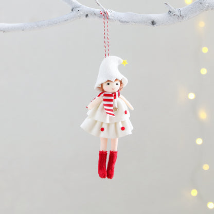 Christmas Cake Dress Girl Doll Angel Pendant - Winter dream