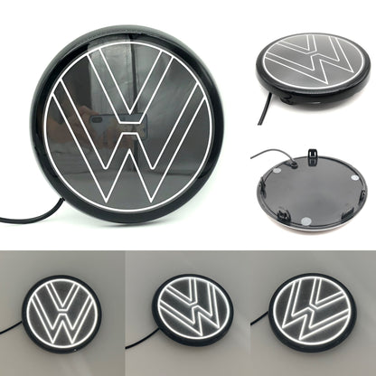 Volkswagen logo front grill LED mirror illuminated emblem ACC radar compatible